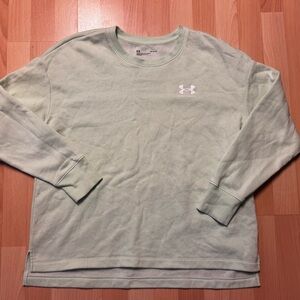 Under Armour Light Green Fleece Sweatshirt Sz Large